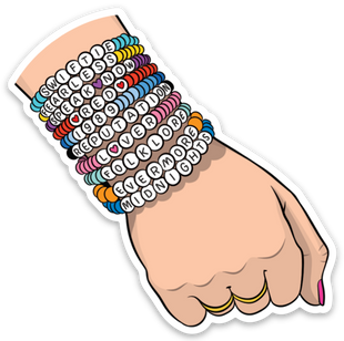 Taylor Friendship Bracelets Die Cut Sticker