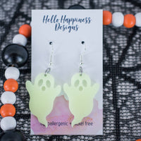 SALE! Glow in the Dark Ghost Dangle Earrings