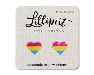 Pride Earrings: Pansexual Pride Heart