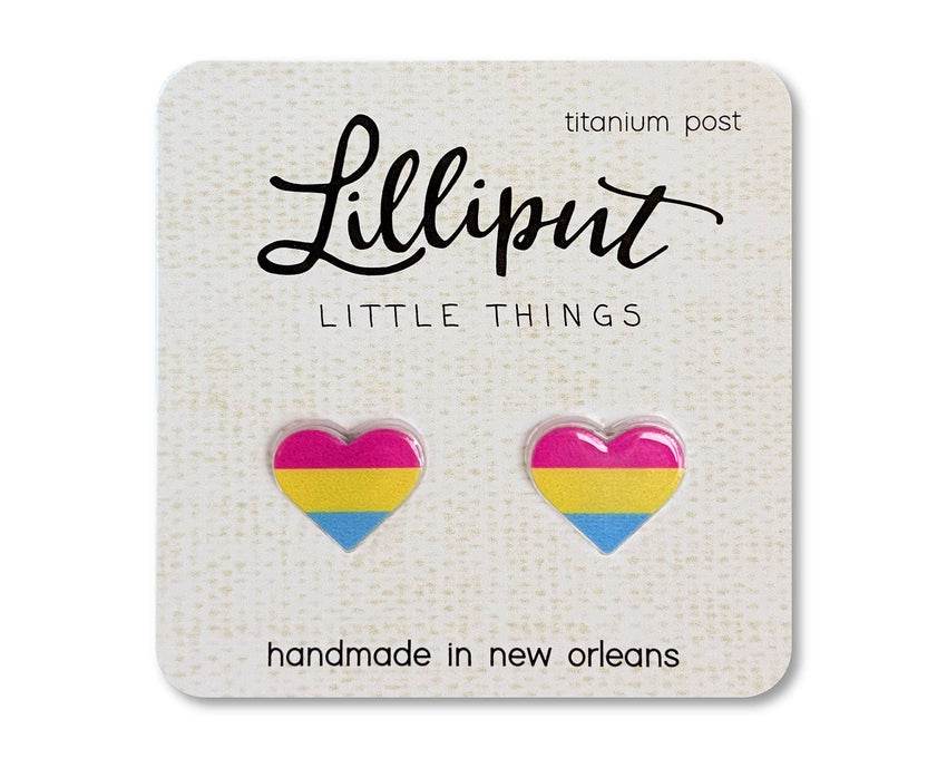 Pride Earrings: Pansexual Pride Heart