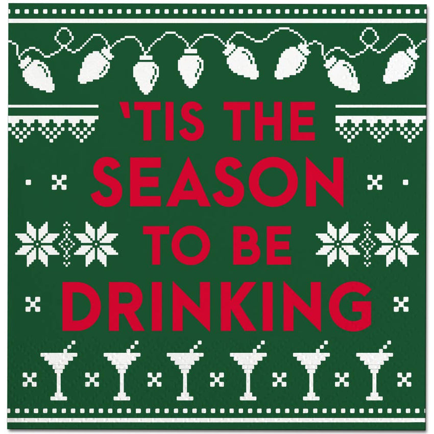 Tis The Season To Be Drinking -Holiday Cocktail Napkins 20ct