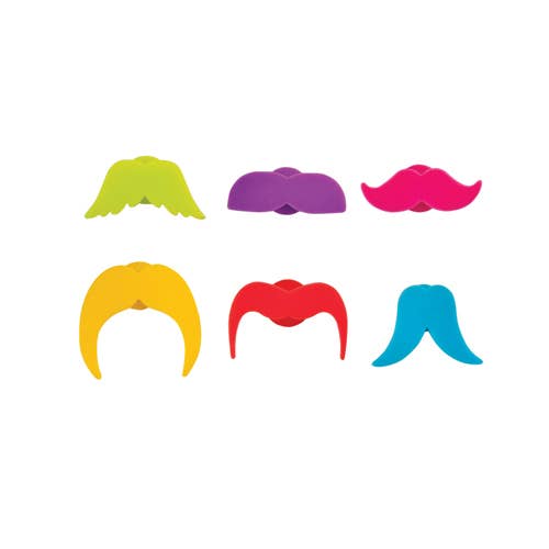 Whiskers™: Silicone Glassware Charms - Mustache Charms