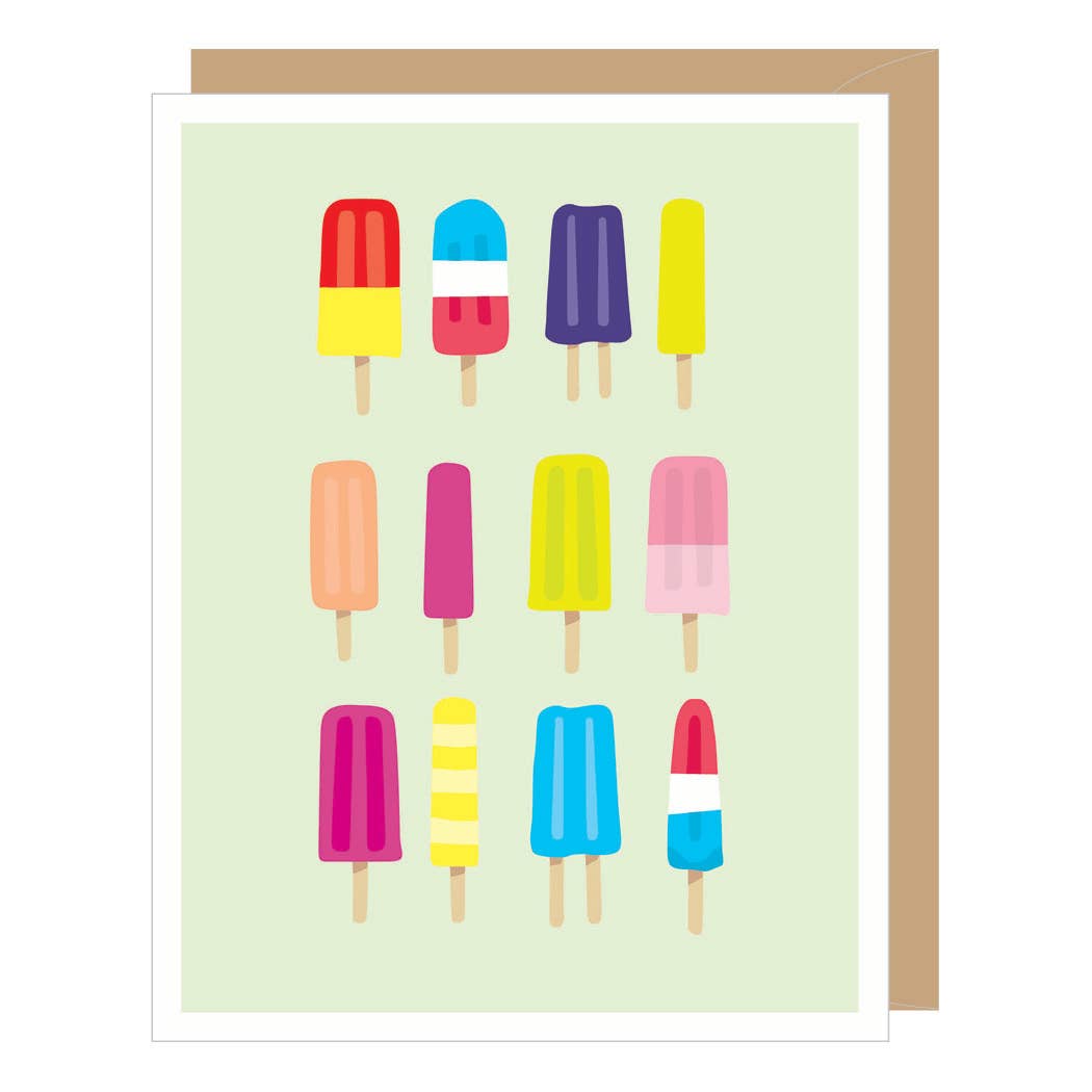 SALE! Summer Popsicles Blank Card