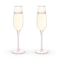 Garden Party: Rose Crystal Champagne Flute