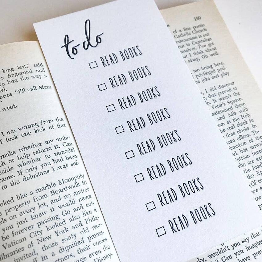 To Do "Read Books" - Paper Bookmark