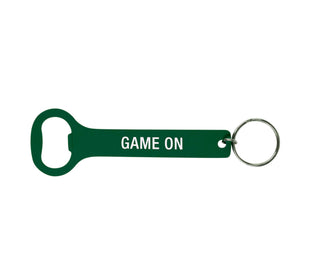 Green and White Key Ring Bottle Opener - Great MSU Spartan Fan Gift!