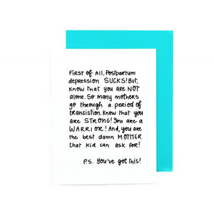 Postpartum Depression Sucks, But You Are Strong, Motherhood Greeting Card