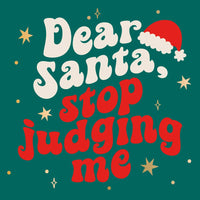 Funny Christmas Cocktail Napkins | Dear Santa, Stop Judging Me - 20ct