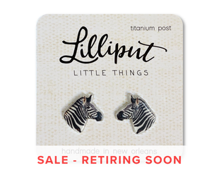 Zebra Head Stud Earrings