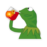 Kermit Sipping Tea Sticker