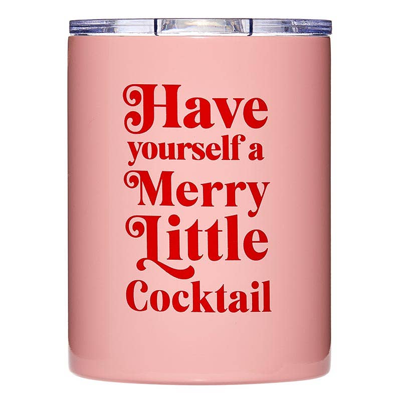 Have Yourself a Merry Little Cocktail - Stemless Rocks Glass