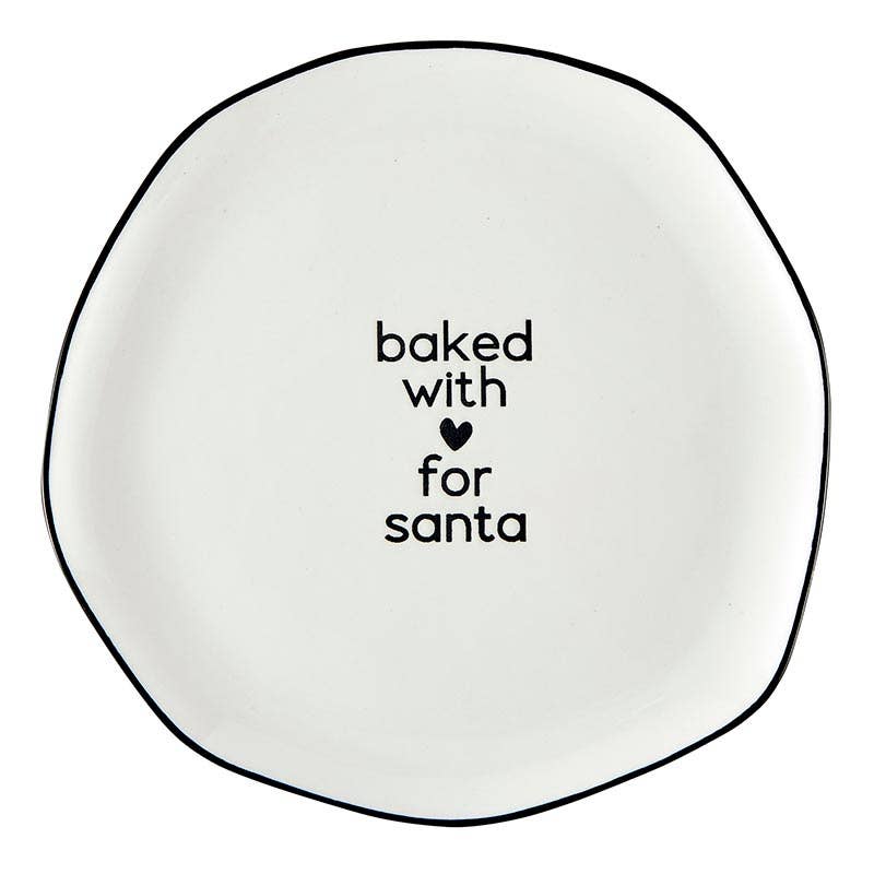 Ceramic Plate For Santa - Baked with Love for Santa