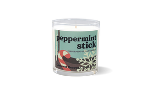 SALE! Peppermint Stick Glass Candle