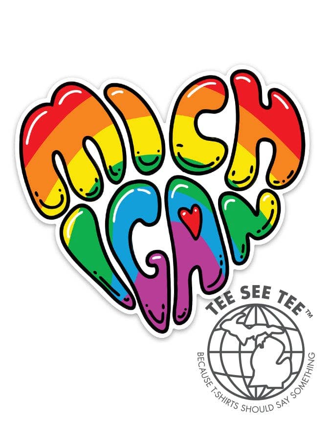 Michigan Rainbow Sticker