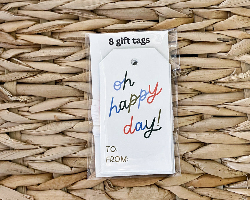 Oh Happy Day - Fun Gift Tag Set of 8