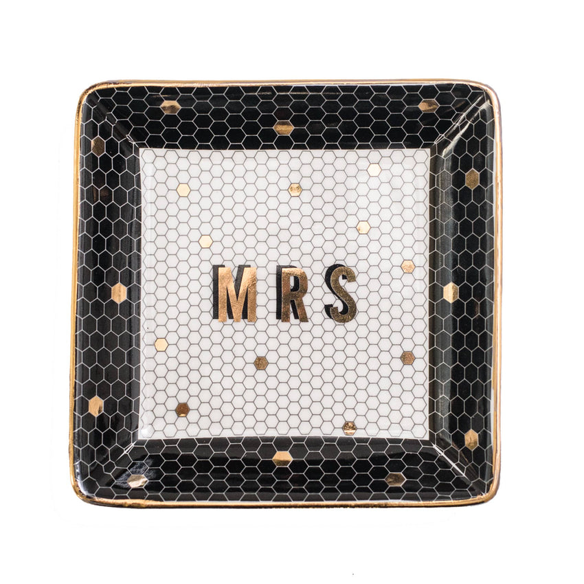 Mrs. Tile Jewelry Trinket Dish