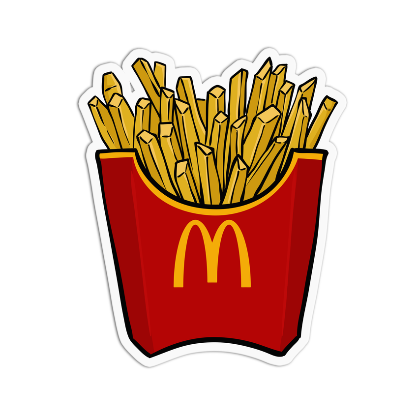 McDonalds Fries Vinyl Textured Stickers