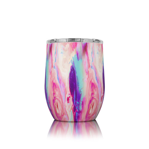 SIC Cups - 16 oz Stemless Cotton Candy Stainless Steel Wine Cup