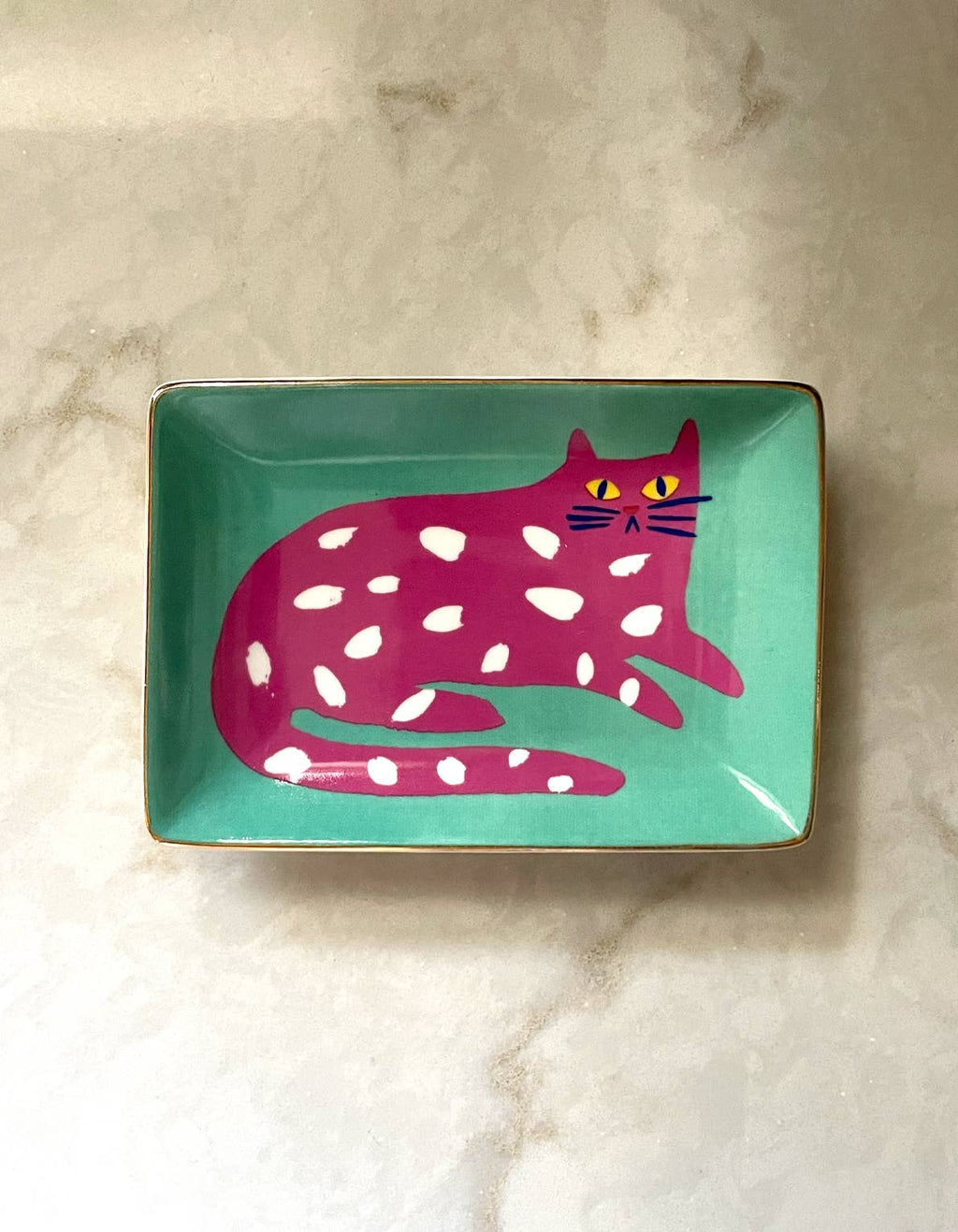 SALE!- Spotted Cat Trinket Dish