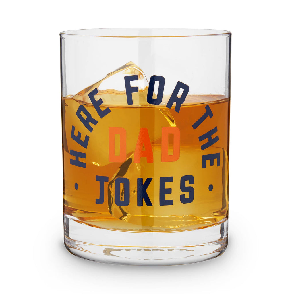Here for the Dad Jokes Cocktail Glass