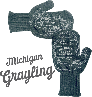 SALE! Michigan Mittens - Original Michigan Mittens Collection - Gray