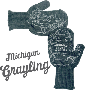 SALE! Michigan Mittens - Original Michigan Mittens Collection - Gray