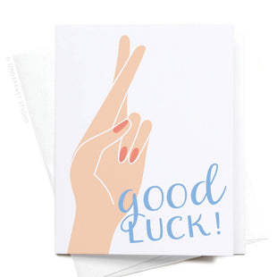 Good Luck! Crossed Fingers Greeting Card