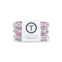 TELETIES - Party People Patriotic Glitter - Large Coil Hair Ties