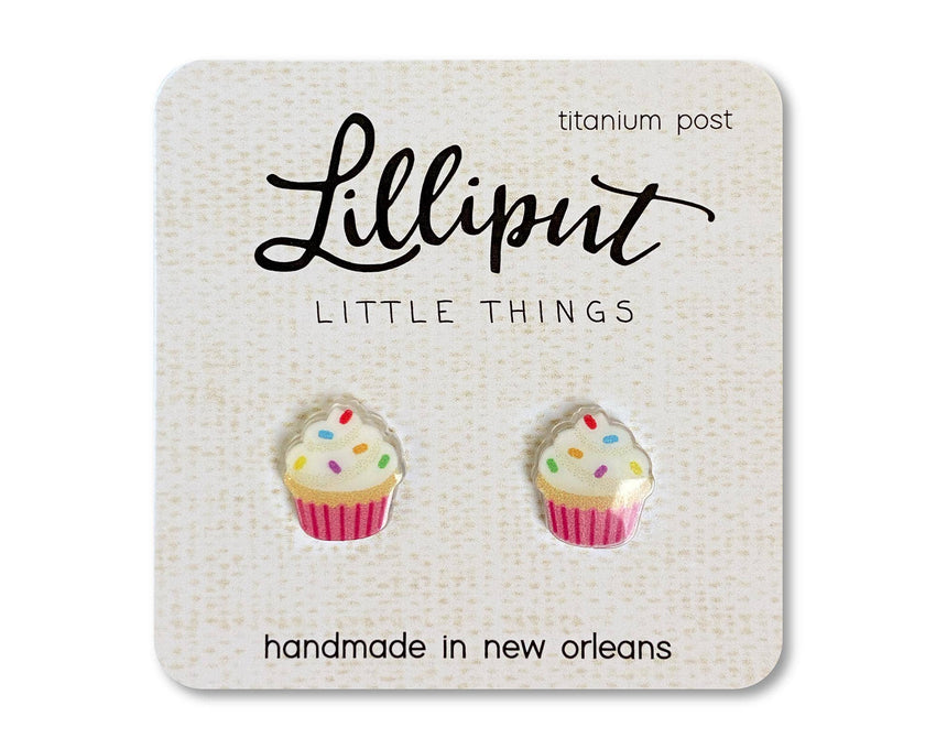 Birthday Cupcake Stud Earrings