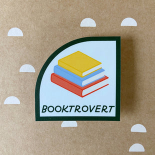 Booktrovert Sticker | Funny Book Sticker, Vinyl Stickers