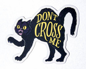 Don’t Cross Me Black Cat Sticker