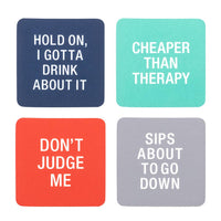 Drinking Humor Coaster Set