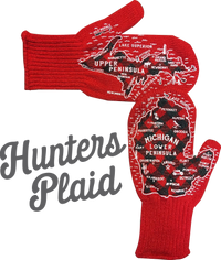 SALE! Michigan Mittens - Original Michigan Mittens Collection - Red Buffalo Plaid