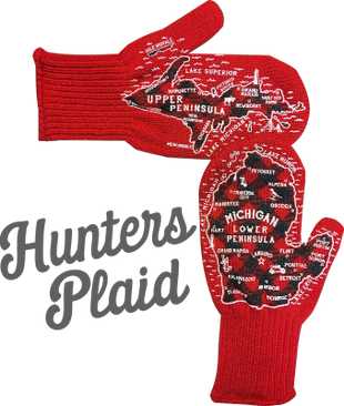 SALE! Michigan Mittens - Original Michigan Mittens Collection - Red Buffalo Plaid