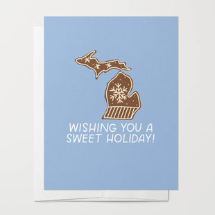 Sweet Holiday Card | Michigan Gingerbread Cookie Cards