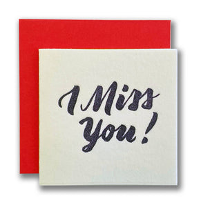 Ladyfingers Letterpress - I Miss You Tiny Card