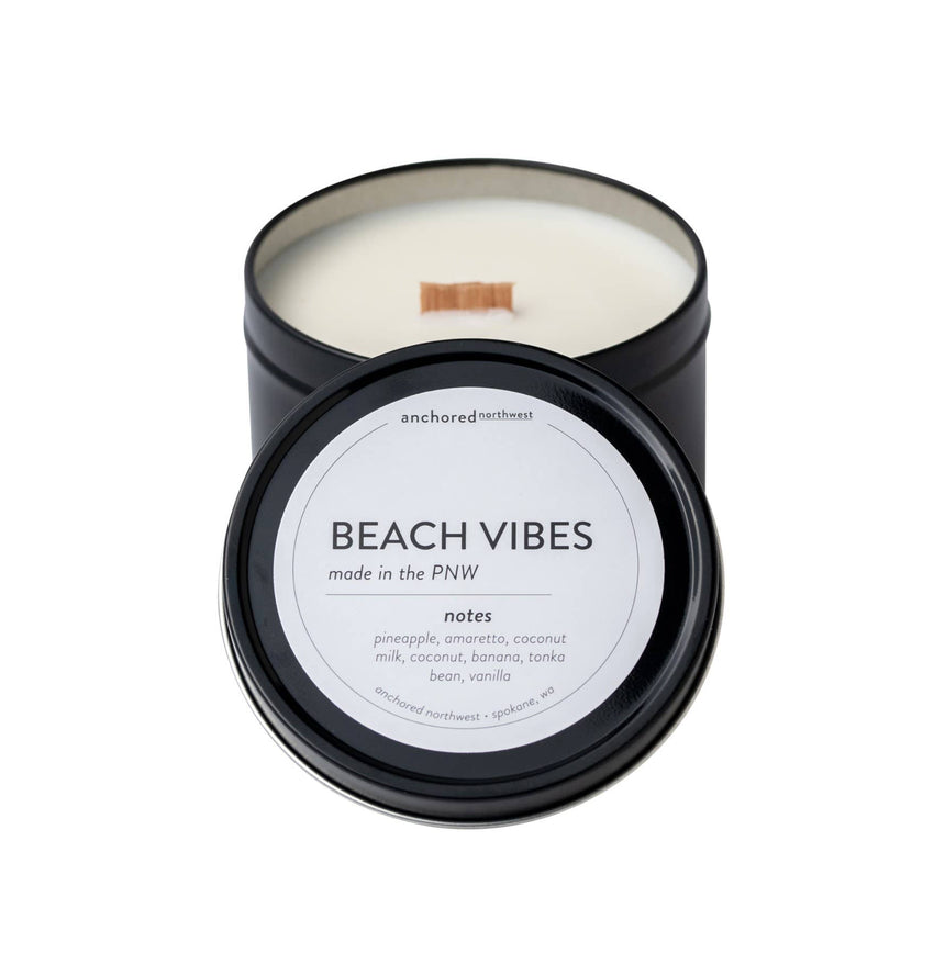 Beach Vibes Wood Wick Travel Soy Candle