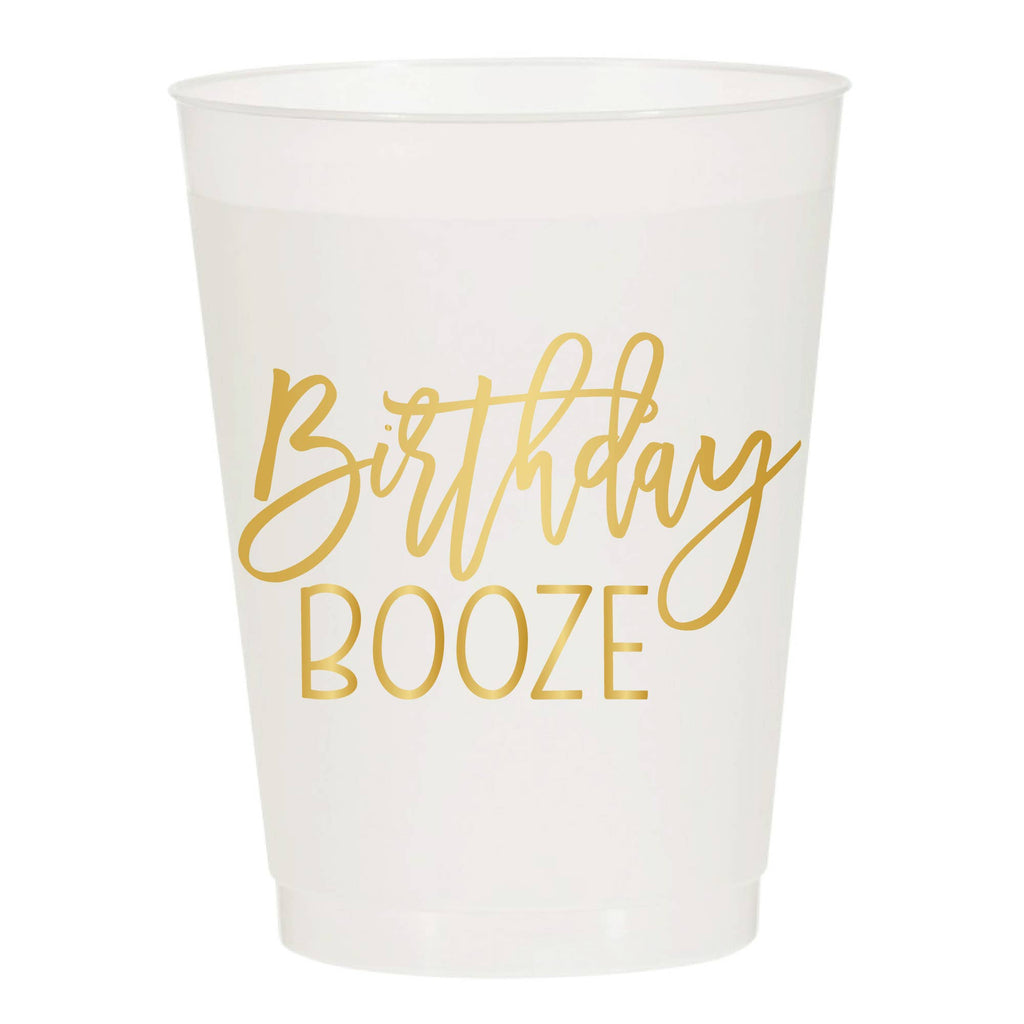 SALE! Birthday Booze Reusable Cups - Set of 10 Cups