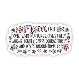 Mom Definition Floral Sticker