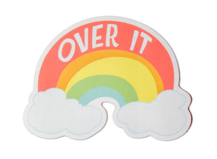 Over It Rainbow with Clouds Sticker - LARGE sticker