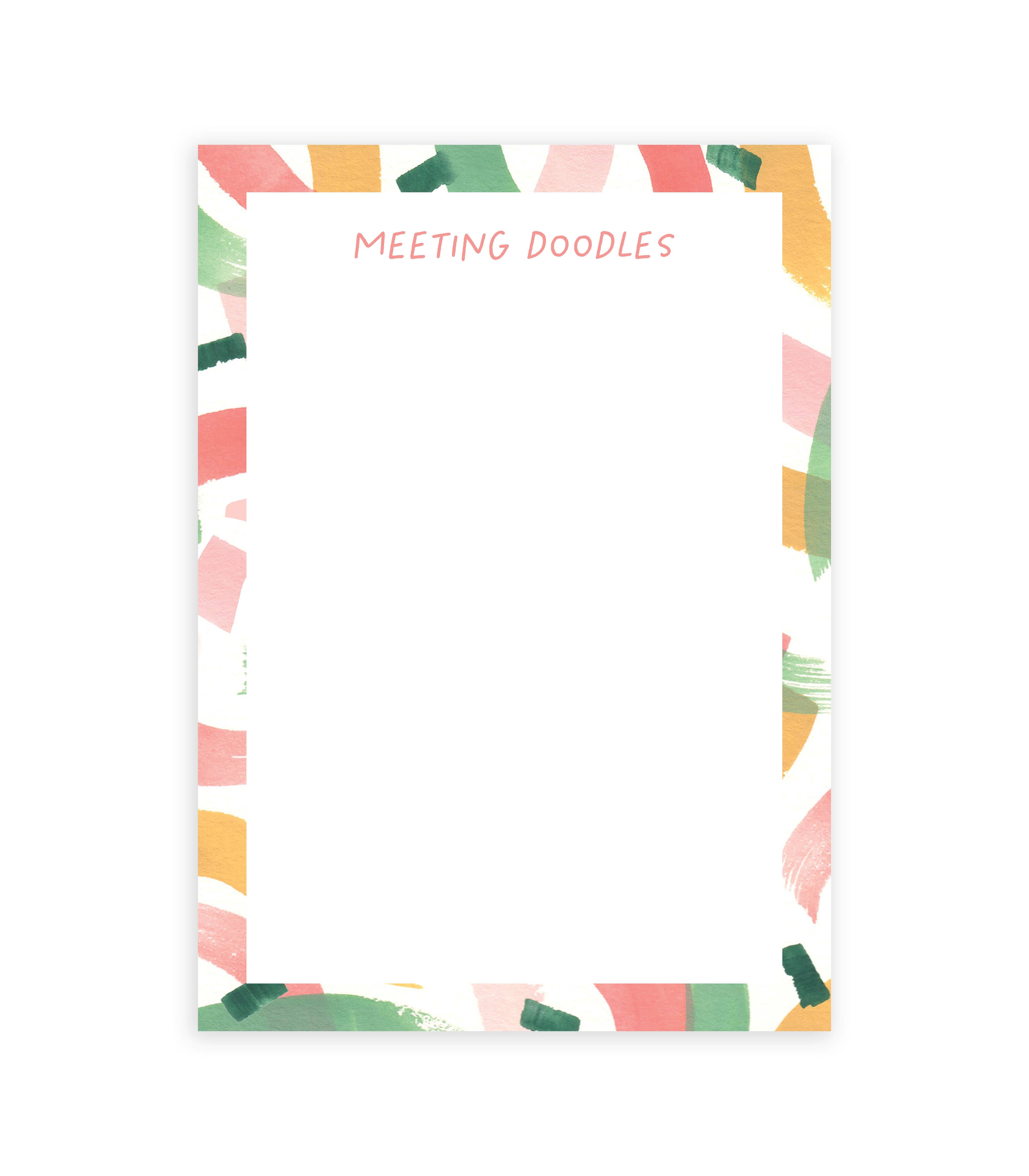Meeting Doodles Notepad |  Funny Desk Notepad