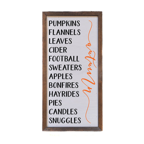 12x6 Best Of Autumn List Fall Signs