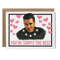 David Simply the Best - Schitt's Creek Greeting Card