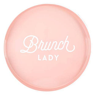 SALE! Pink Round Bar Tray - Brunch Lady - Great for charcuterie and entertaining!