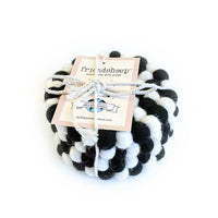 Black & White Eco Coasters - 4 Pack Set