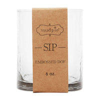 Double Old Fashioned Rocks Glass - Embossed Glass