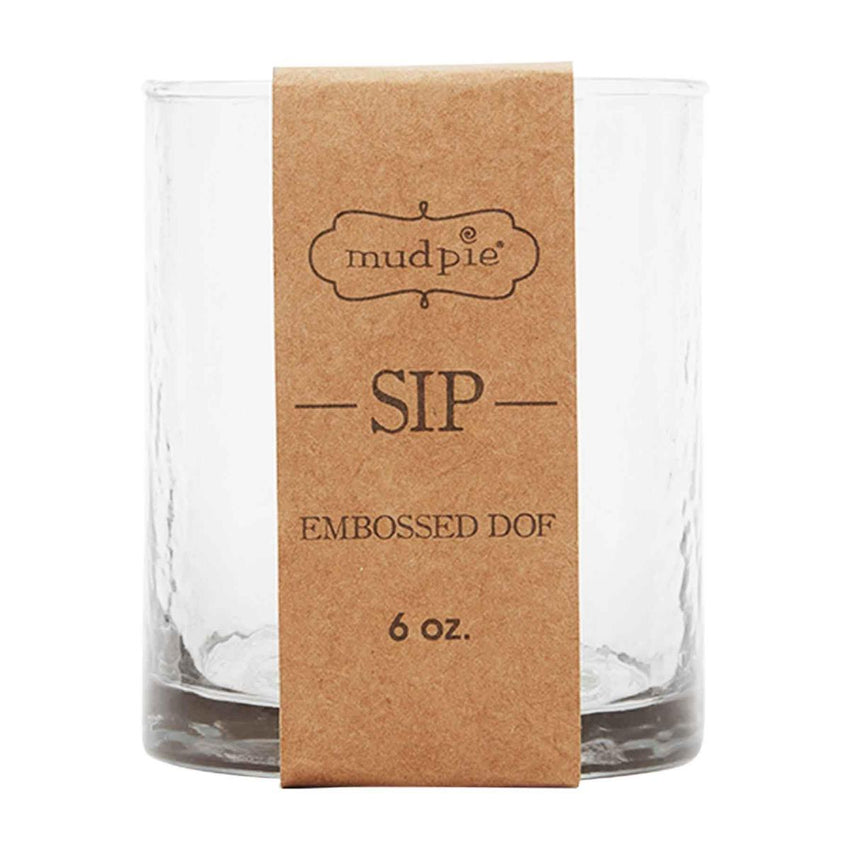 Double Old Fashioned Rocks Glass - Embossed Glass