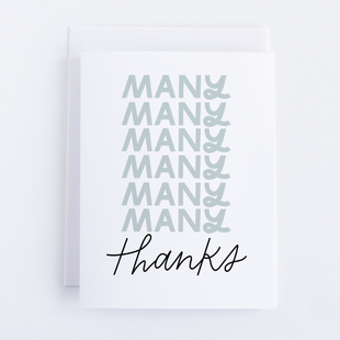 Many Many Many Thanks - Greeting Card to say Thank you!