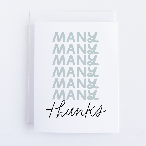 Many Many Many Thanks - Greeting Card to say Thank you!