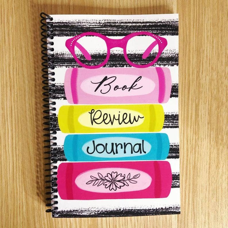 Book Review Journal - Colorful Bookish Themed